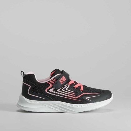 Deportiva RUN negra y  rosa UTWO