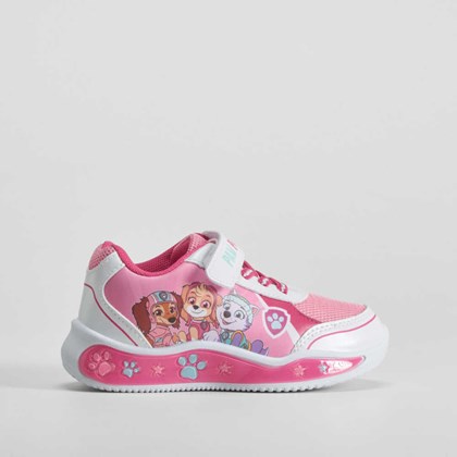 Deportiva de luces blanca y rosa PATRULLA CANINA