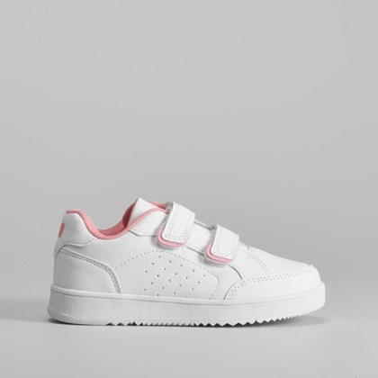 Tenis básico blanco y rosa  UTWO