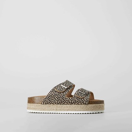 Sandalia bio animal print marrón OH GIRL!