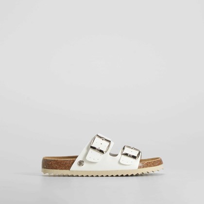 Sandalia bio hebillas piel blanca XTI