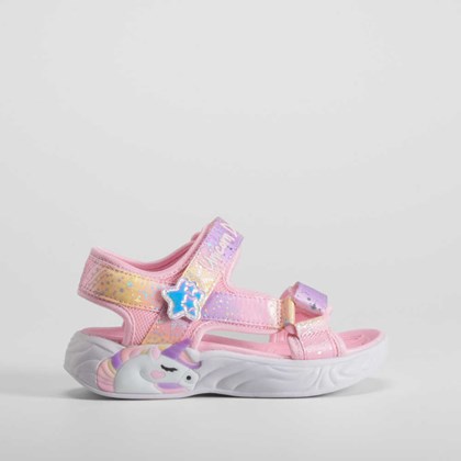Sandalia deportiva unicornio rosa SKECHERS