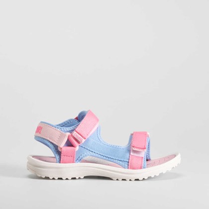 Sandalia deportiva californiana azul y rosa OH GIRL