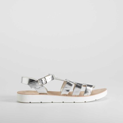 Sandalia cangrejera color plata OH GIRL