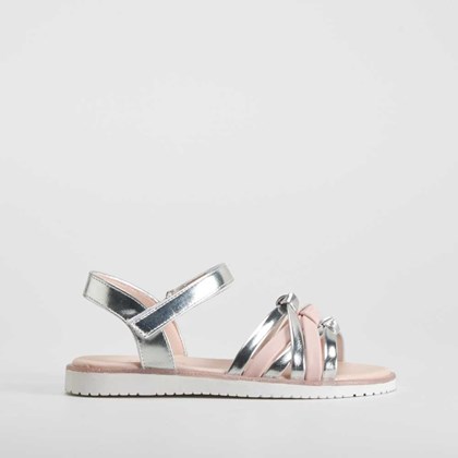 Sandalia nudos juvenil de plata OH GIRL