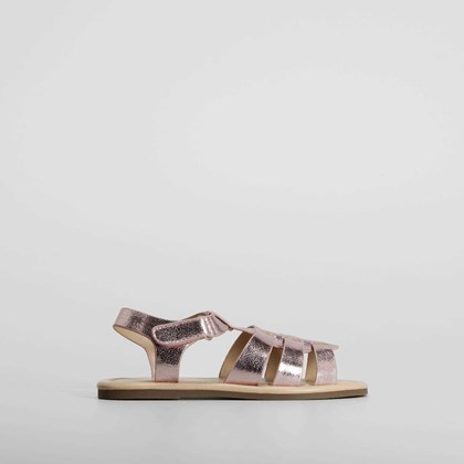 Sandalia cangrejera metalizada rosa OH GIRL!