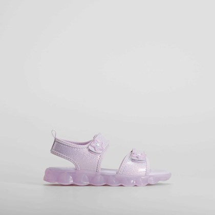 Sandalia suela goma luces morada OH GIRL!