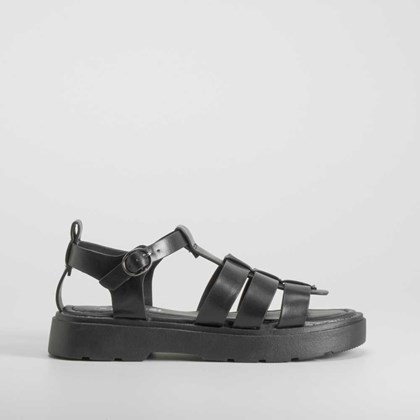 Sandalia plataforma negra OH GIRL