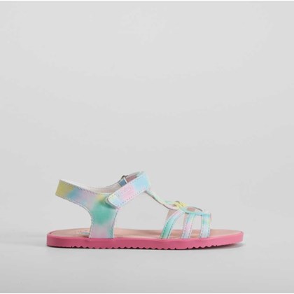 Sandalia de piel estilo étnico multicolor PABLOSKY