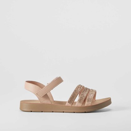 Sandalia plana brillo rosa OH GIRL