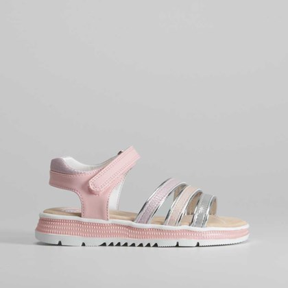 Sandalia rosa tiras metalizada COMFEET KIDS