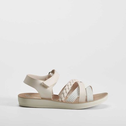 Sandalia confort tiras infantil blanca COMFEET