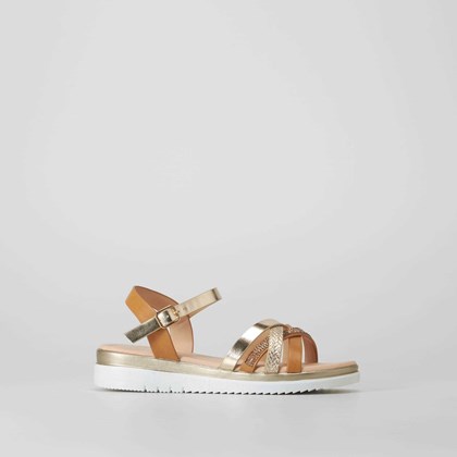 Sandalia tiras oro OH GIRL!