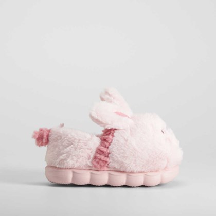 Zapatilla casa conejo rosa OLYNE