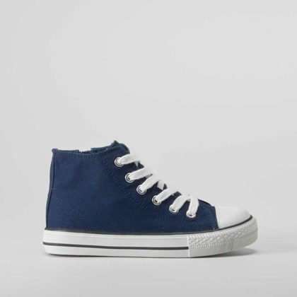 Zapatilla alta lona azul moarino OH GIRL