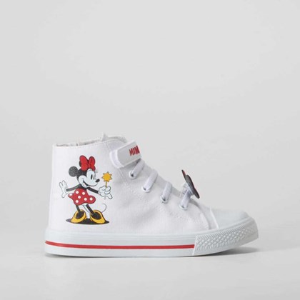 Zapatilla lona alta blanca MINNIE
