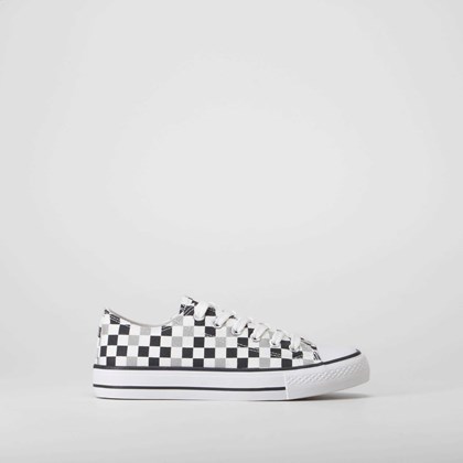 Zapatilla lona print damero multicolor OH GIRL!