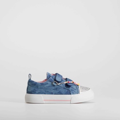 Zapatilla de lona pulsera denim azul BEPPI