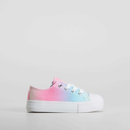 Zapatilla lona baja brillos multicolor OH GIRL