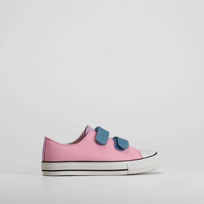 Zapatilla lona velcro bicolor rosa OH GIRL!