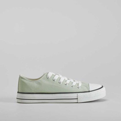 Zapatilla de lona con cordones verde menta OH GIRL