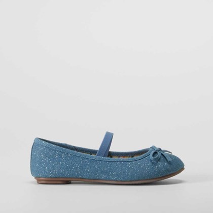 Bailarina denim brillo azul OH GIRL