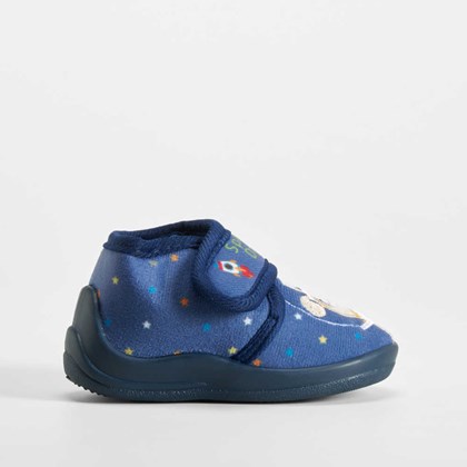Zapatilla cerrada velcro perro bebé azul OLYNE