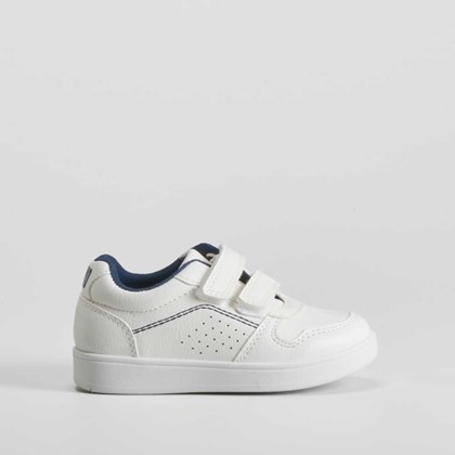 Deportiva con velcro bebé blanca y azul UTWO