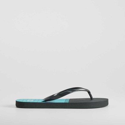 Chancla de dedo tricolor negra y azul COCONUT