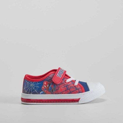 Zapatilla de lona con luces azul SPIDERMAN