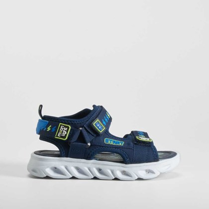 Sandalia deportiva con luces azul BEPPI