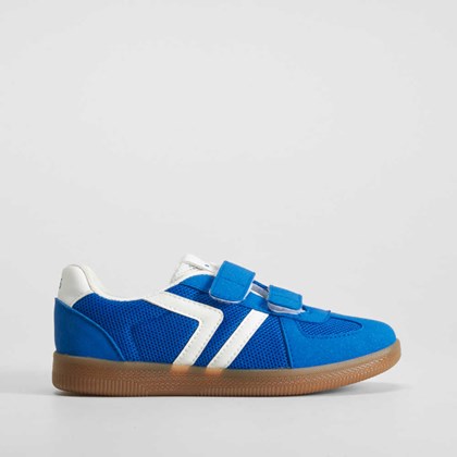 Deportiva retro doble velcro azul SEVEN FIVE
