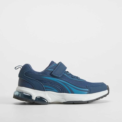 Deportiva azul con velcro y cordones SEVEN FIVE