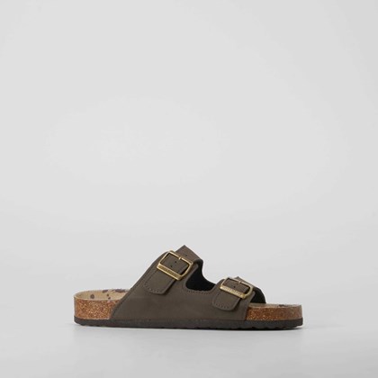 Sandalia bio hebillas marrón SEVEN FIVE