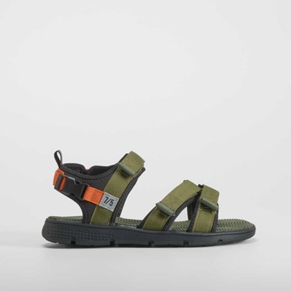 Sandalia plana juvenil verde SEVEN FIVE