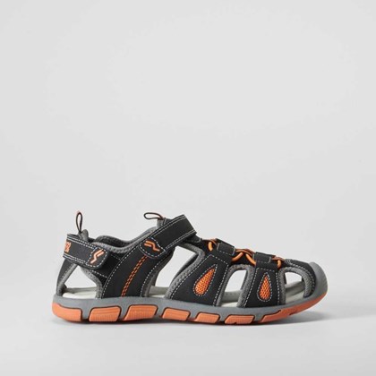 Sandalia deportiva negra SEVEN FIVE