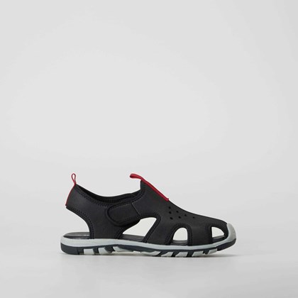 Sandalia deportiva cerrada negra SEVEN FIVE