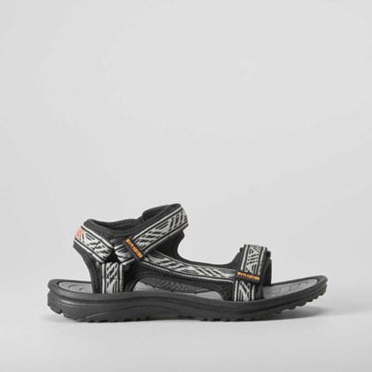 Sandalia deportiva casual negra SEVEN FIVE