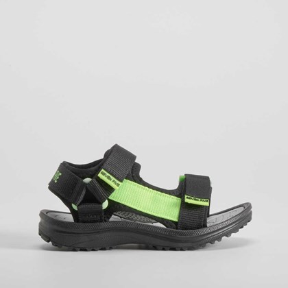 Sandalia deportiva negra y amarilla SEVEN FIVE