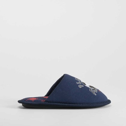 Zapatilla casa pelota futbol azul OLYNE