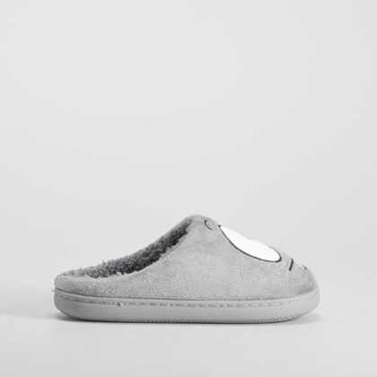 Zapatilla casa ojos bordados gris OLYNE