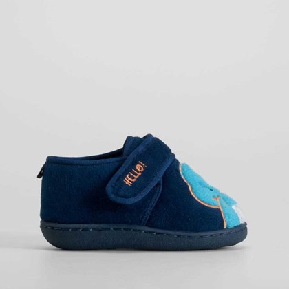 Zapatilla de casa cerrada perrito azul OLYNE