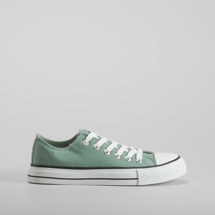 Zapatilla lona verde SEVEN FIVE