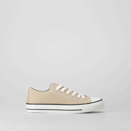 Zapatilla lona puntera beige SEVEN FIVE