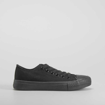 Zapatilla lona juvenil negra SEVEN FIVE
