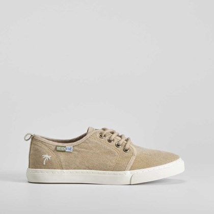 Zapatilla lona juvenil beige lavado SEVEN FIVE
