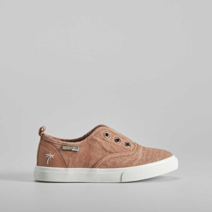 Zapatilla lona marrón efecto lavado SEVEN FIVE