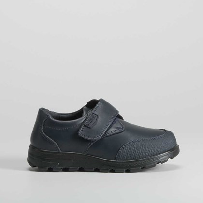 Zapato colegial velcro azul piel SEVEN FIVE