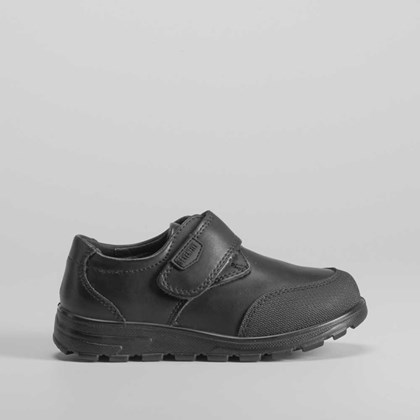 Zapato colegial velcro negro piel SEVEN FIVE