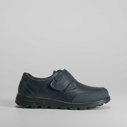 Zapato colegial azul velcro piel SEVEN FIVE